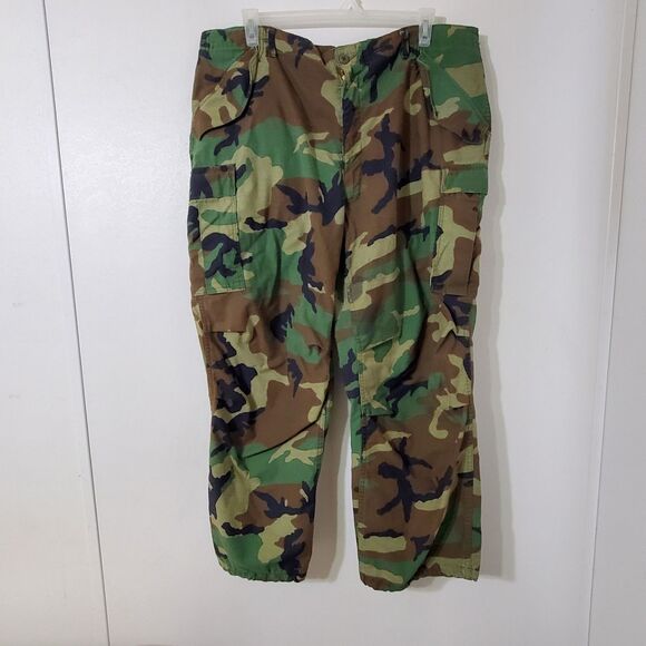 US GI Mens XL Regular Woodland Camouflage Cold Weather Field Trousers Pants '86 - Picture 1 of 15